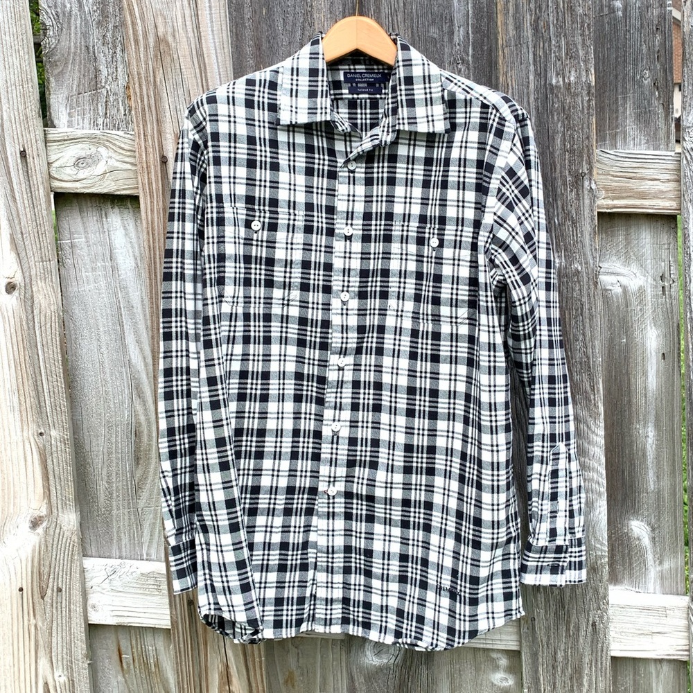 Daniel Cremieux B&W Plaid L/S Shirt Large